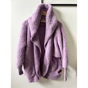 Nordic Beach purple fuzzy jacket one size